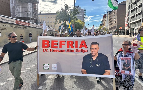 Stockholm'de İsrail Protestosu