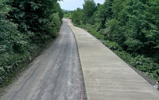 Çaybaşı ve Akkuş Arasında Beton Yol Çalışması