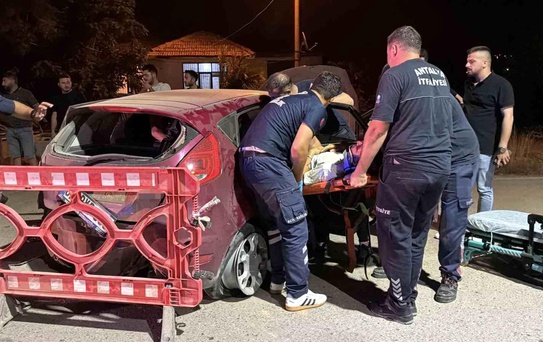 Gazipaşa'da otomobil takla attı: 4 yaralı