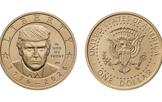 ABD'den Trump'lı 1 Dolar Altın Para