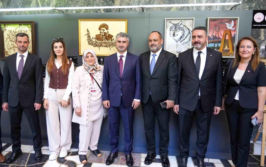 Şehit yakınları ve gazilerin sanat eserleri TBMM’de sergilendi