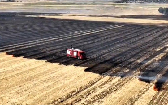 Gaziantep'te korkutan tarla yangını