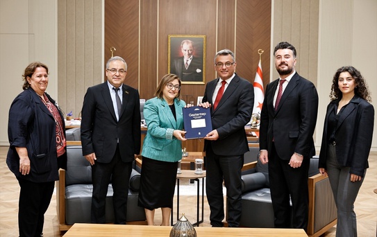 KKTC Cumhurbaşkanı Erhürman, Fatma Şahin'i kabul etti