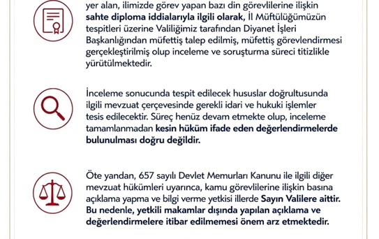 Sakarya'da Din Görevlilerine Sahte Diploma İddiası
