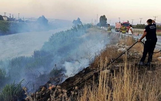 Asi Nehri'nde Sazlık Yangını Kontrol Altına Alındı