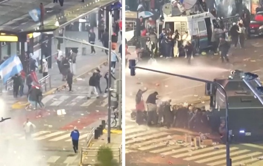 Kupayı kaybeden Arjantinliler polise savaş açtı