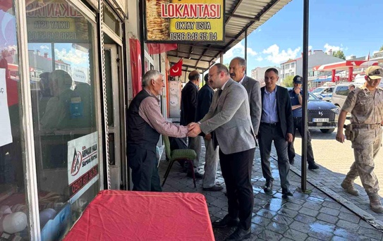 Yeni Kaymakam Güvenç'ten Arpaçay'da esnafla ilk buluşma