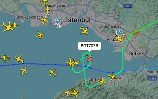 İstanbul’da fırtına; uçaklar havada tur atmak zorunda kaldı