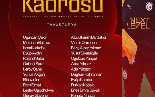 Galatasaray Avusturya'ya Gitti