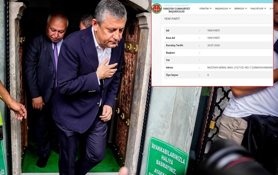 Özgür Özel başkanlığındaki Yeni Parti, Yargıtay resmi sitesine işlendi