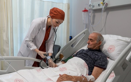 Şehit babasına kapalı kalp ameliyatı