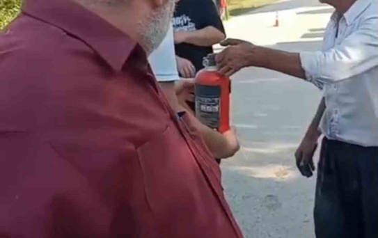 Bartın'da Park Halindeki Araba Yandı