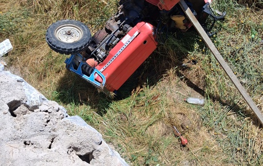 Traktör Kazasında Sürücü Hayatını Kaybetti