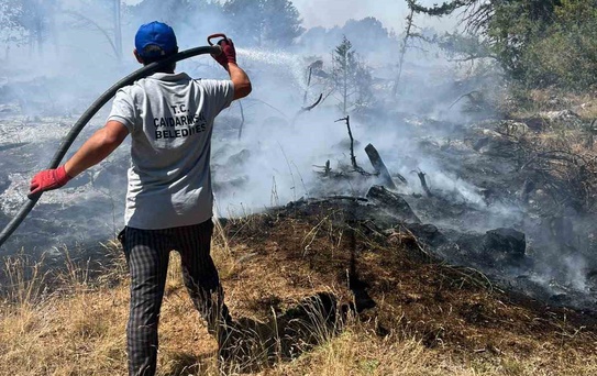 Kütahya’da orman yangını: Ekipler havadan ve karadan müdahale ediyor