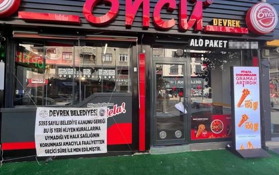 Devrek’te kurallara uymayan iş yeri mühürlendi