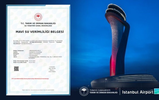 İGA Havalimanı'na Mavi Su Verimliliği Belgesi