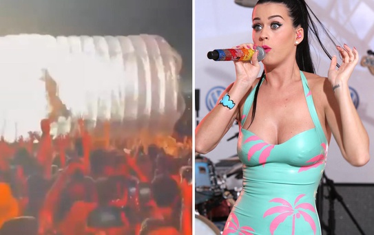 Katy Perry'ye konserde 'yanlış yön' sürprizi