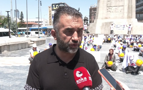 Doruk Madencilik işçilerinin, Ulus Meydanı'ndaki oturma eylemi sürüyor: 'Ankara'nın göbeğindeyiz. Buradan başka nereye gideceğiz?'