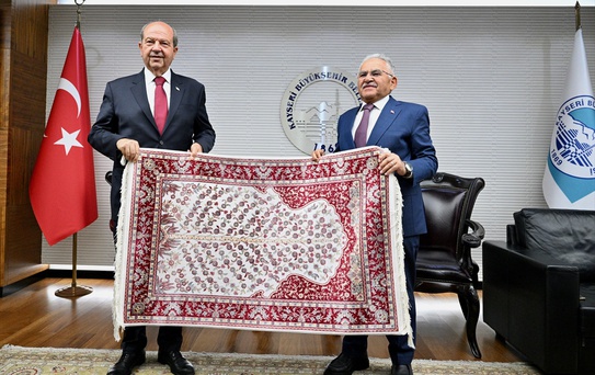 KKTC'nin 5. Cumhurbaşkanı Ersin Tatar, Kayseri'de ziyaretlerde bulundu