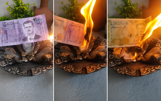 Suriye'de Esad’lı paralar tarihe karıştı: Eski banknotları yaktılar