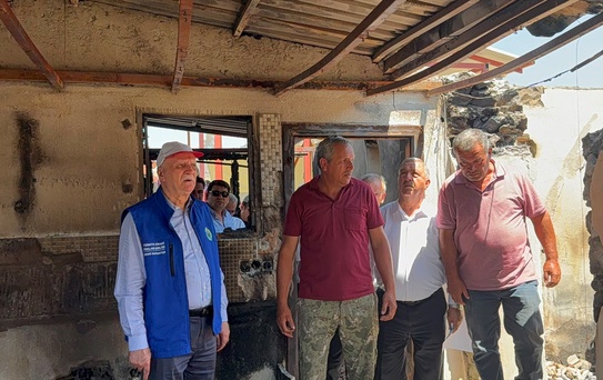 TZOB Başkanı Bayraktar Yangın Bölgesinde İnceleme Yaptı