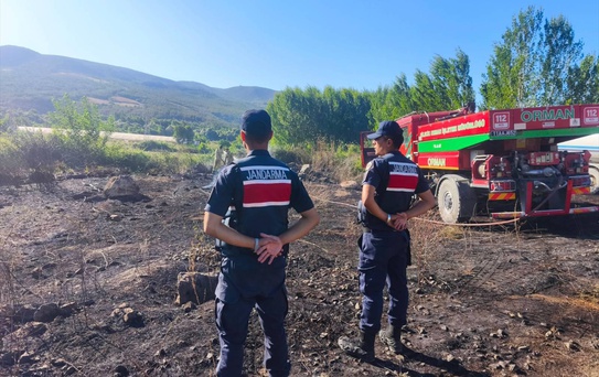 Bilecik'te örtü yangını söndürüldü