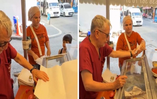 Seyyar satıcıdan çocuğunun yanında anneye tepki çeken sözler: Bir tane alıp bir de ambalaj istiyorsun