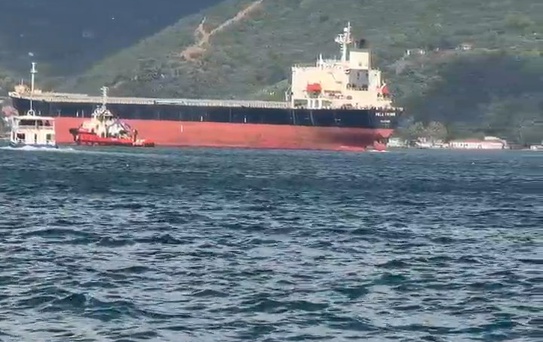 Beykoz'da gemi arızası, Boğaz trafiği durdu