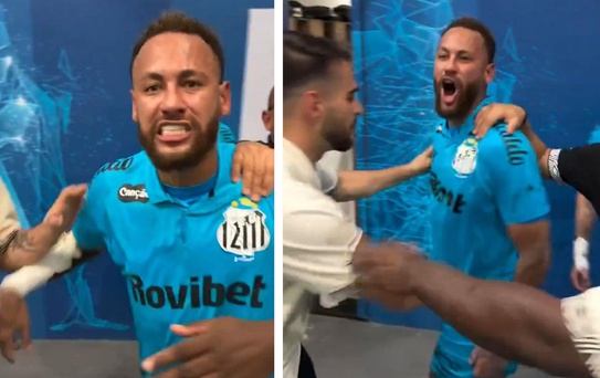Neymar galibiyet sonrası çılgına döndü! Rakip yöneticilerle birbirine girdi
