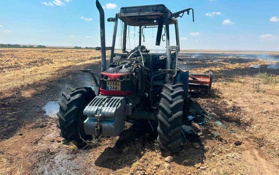 Kulu'da Traktör Yangını