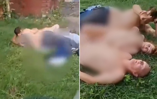 Çimlerin üzerinde mide bulandıran görüntü! Çevredekilere aldırış etmediler
