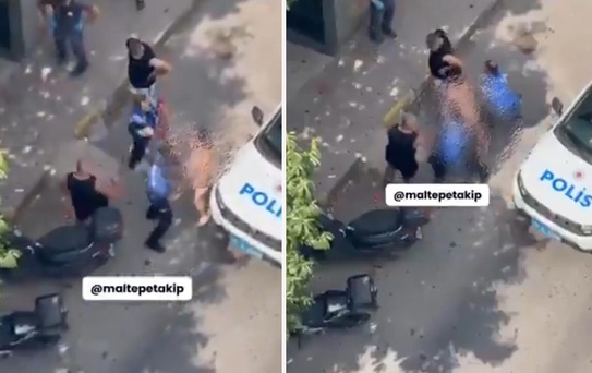 Çıplak gezen şahıs sokağı birbirine kattı, polislere saldırdı