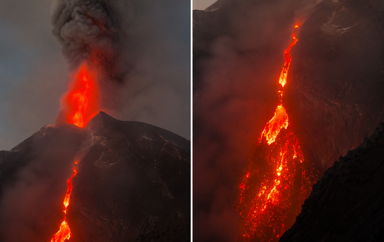 Etna Yanardağı yeniden faaliyete geçti: Lav ve kül bulutu gökyüzünü kapladı