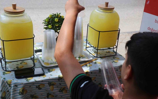 14 yaşındaki limonatacı ayda 90 bin lira kazanıyor