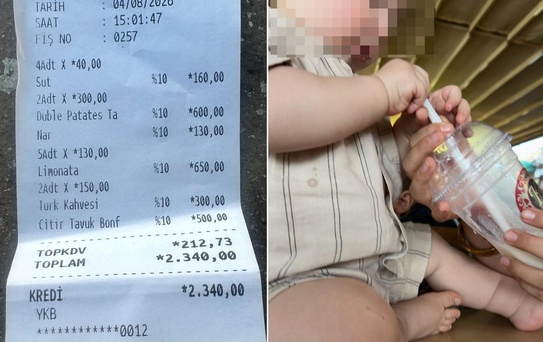 Çocukların sütünü hesaba ekleyen işletmeye 51 bin TL ceza kesildi