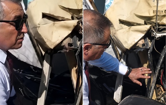 Arazöz devrildi, sürücünün ilk sözü başkana “Bana kızdın mı?” oldu