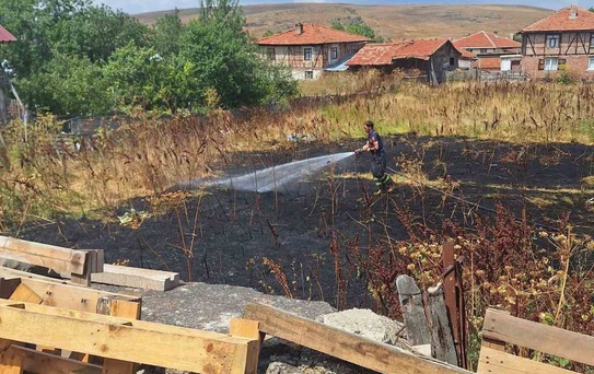 Bolu'da Yerleşim Yakınında Ot Yangınları Kontrol Altına Alındı