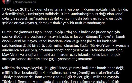 Türk Demokrasi Tarihinde Dönüm Noktası: 10 Ağustos 2014