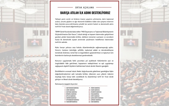 Barolardan 'Milli Dayanışma' Kanununa Destek
