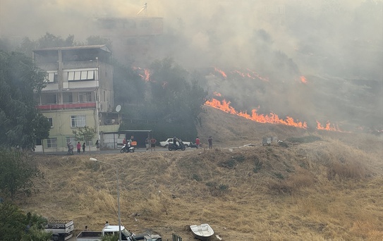Karşıyaka'da Otluk Yangını Kontrol Altında