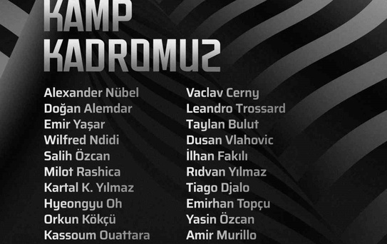 Beşiktaş'ın Alanyaspor Maçı Kadrosu Açıklandı