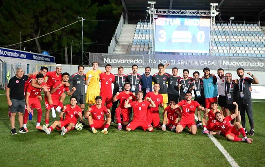 U20 Milli Takım, Kuzey Makedonya'yı 3-0 Yendi