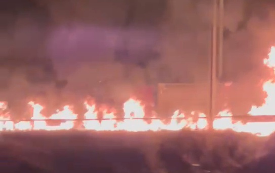 Pozantı'da TIR yangını