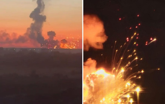 Rusya, Kiev'deki kritik tesisi vurdu! Gökyüzünden ateş yağdı