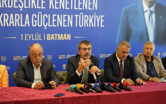 Milli Eğitim Bakanı Tekin Batman'da: Bahçeli'nin terörsüz Türkiye sürecine desteği yeri doldurulamaz