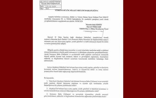 MHP'li Ersoy, Somuncu Baba Çilehanesi için TBMM'ye soru önergesi sundu