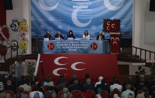 MHP Çankırı'nın 15. Olağan Kongresi'nde İl Başkanı Fatih Kaya güven tazeledi