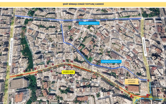 Antalya Büyükşehir Belediyesi'nden Şehit Binbaşı Cengiz Toytunç Caddesi’nde asfalt çalışması