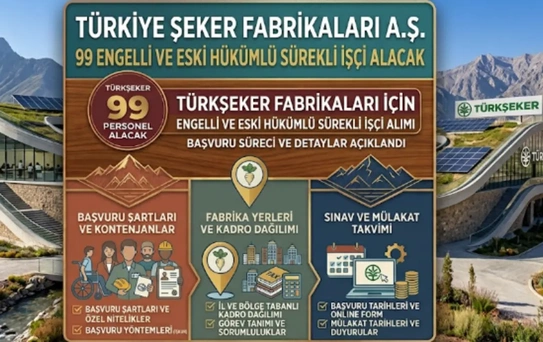 Şeker Fabrikaları 13 ilde 99 sürekli işçi istihdam edecek