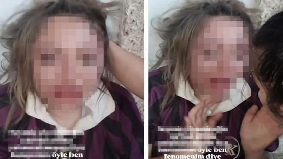 Genç kızı darp edip özür dilettiler, o anları sosyal medyada paylaştılar